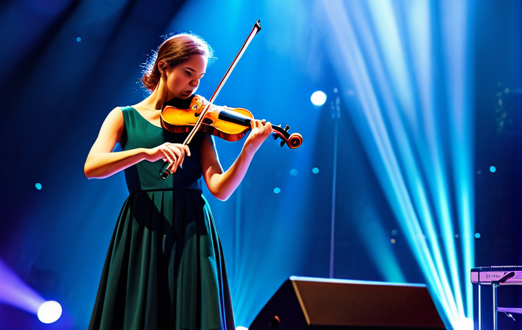 Vanessa Mae와 크로스오버 음악의 대가 - The Young Prodigy**

"A young girl, around 10 years old, fully clothed in a modest dress, practicing...