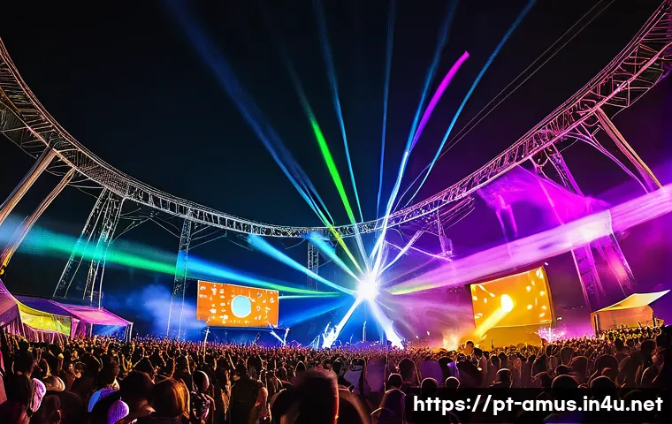 Alan Walker와 아시아 투어와 글로벌 EDM - A vibrant electronic music festival scene in São Paulo, Brazil, featuring a large diverse crowd danc...